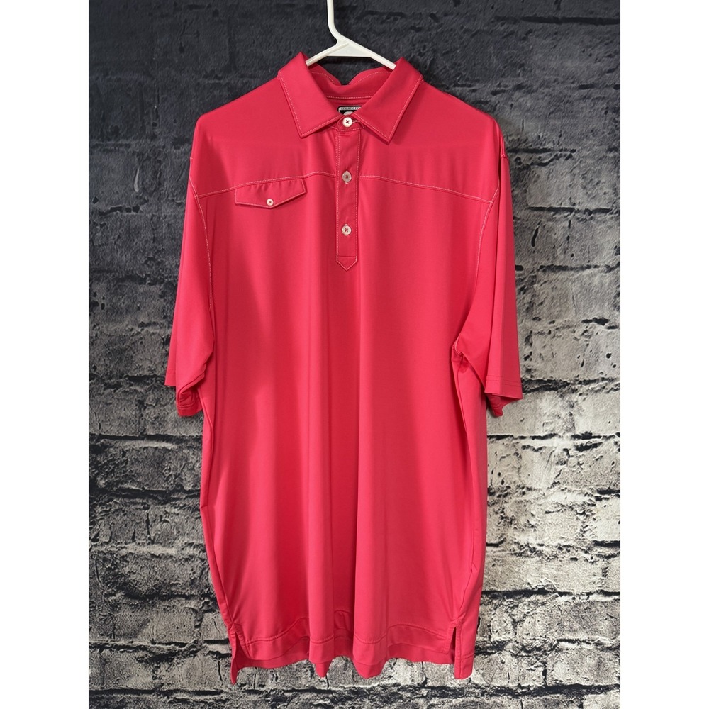 FootJoy FJ Golf Polo Shirt Mens XL Pink Athletic Fit Stretch Short Sleeve